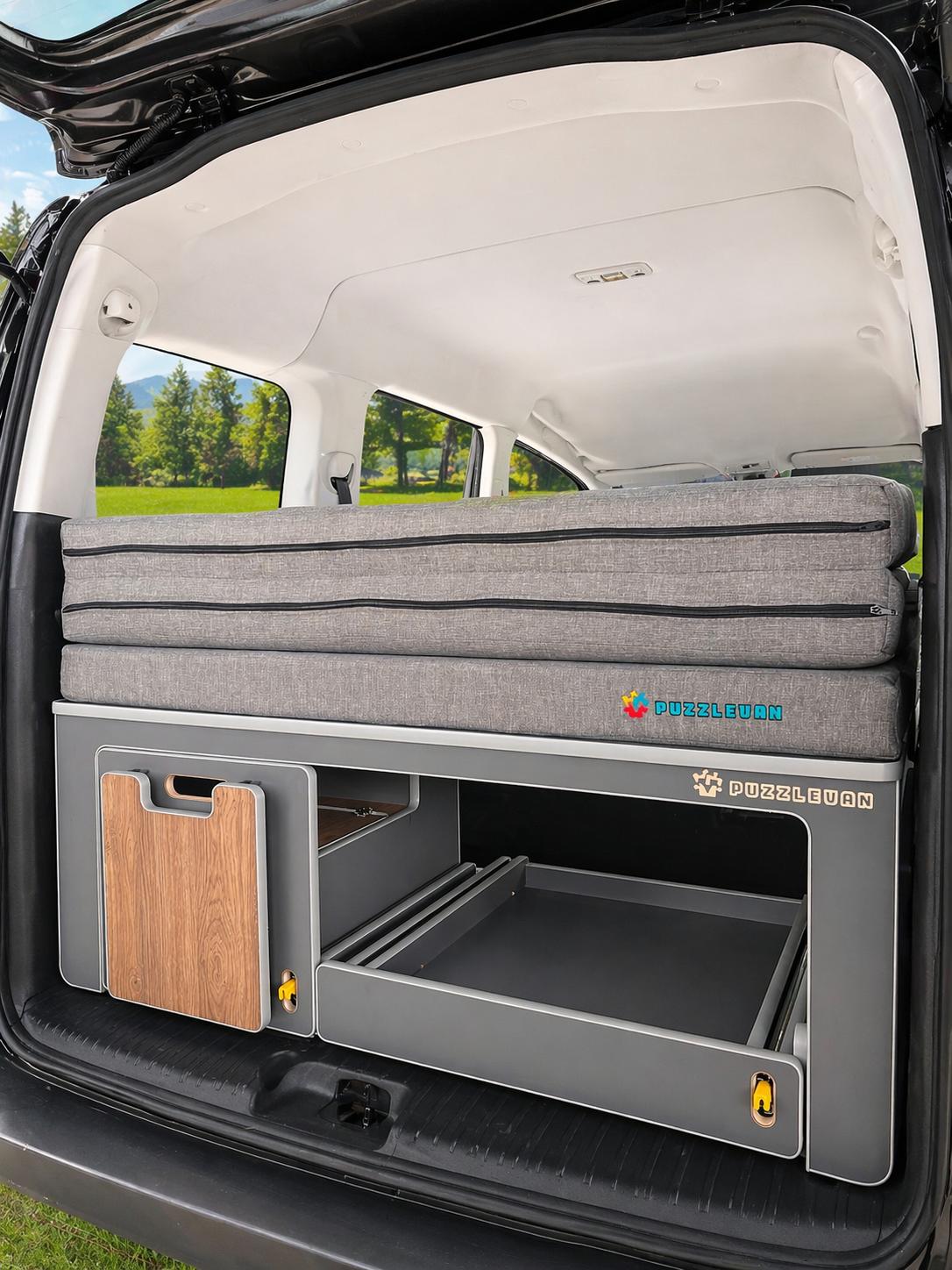 Módulo Cama Básico con (Cajón cocina + Bandeja parcial extraible) VOLKSWAGEN CADDY  "M" desde 2022