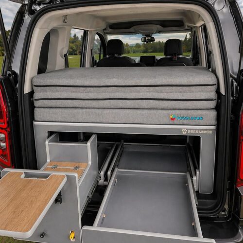 Módulo Cama Básico con (Cajón cocina + Bandeja parcial extraible) VOLKSWAGEN CADDY «M» desde 2022