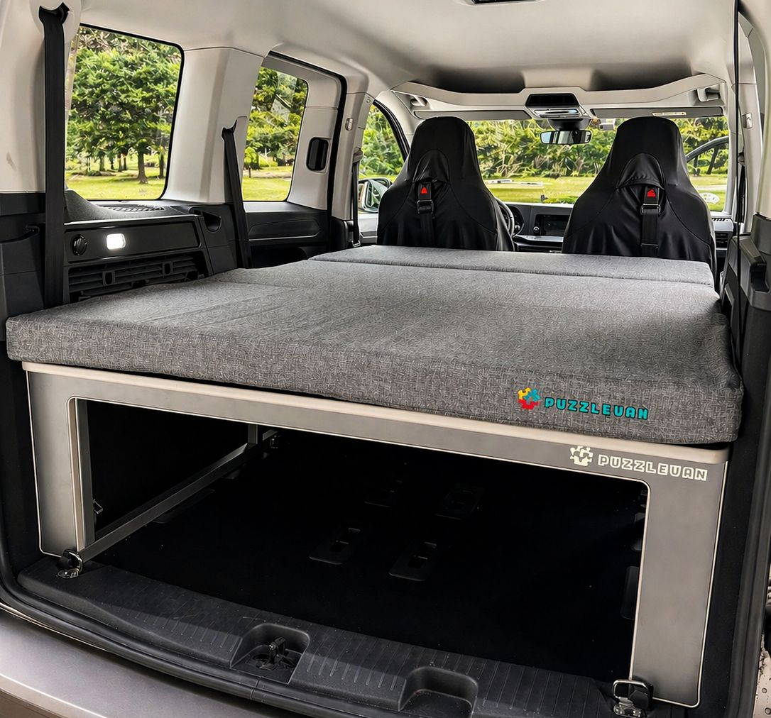 Módulo Cama Básico con (Cajón cocina + Bandeja parcial extraible) VOLKSWAGEN CADDY  "M" desde 2022 - Imagen 20